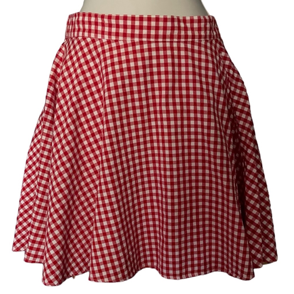 Red Gingham Women's Skirt